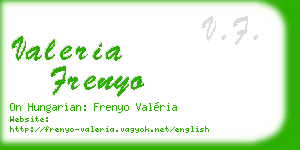 valeria frenyo business card